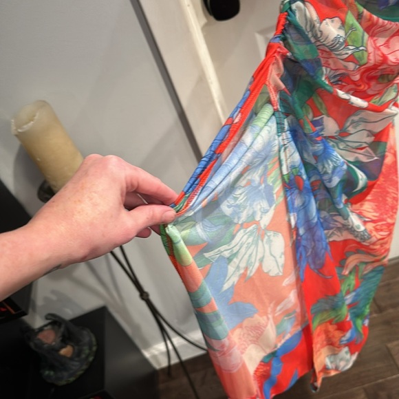 Long floral print dress - Picture 2 of 5